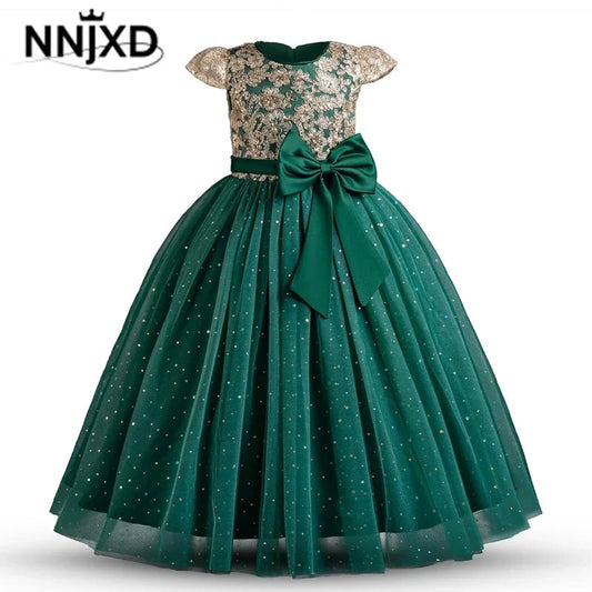 Girls' Graduation Ceremony Banquet Embroidery Sequin Dress Flower Noor & Flame