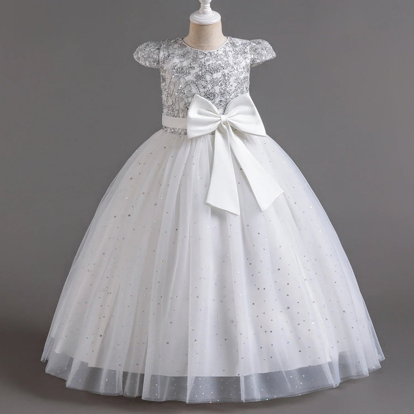 Girls' Graduation Ceremony Banquet Embroidery Sequin Dress Flower Noor & Flame