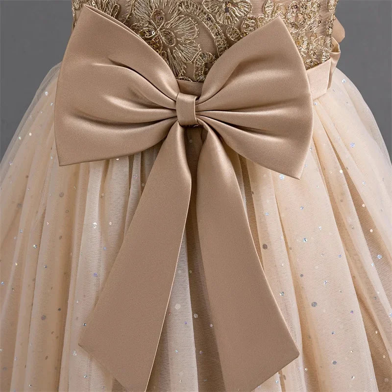 Girls' Graduation Ceremony Banquet Embroidery Sequin Dress Flower Noor & Flame