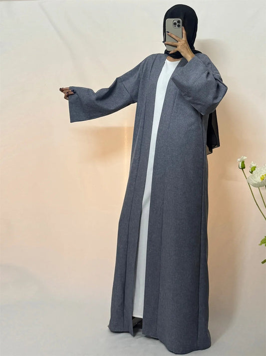 Open Front Abaya Muslim Kaftans Noor & Flame