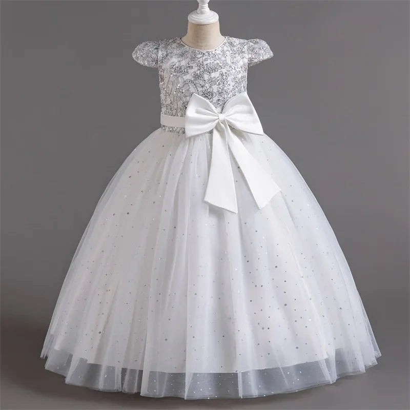 Girls' Graduation Ceremony Banquet Embroidery Sequin Dress Flower Noor & Flame