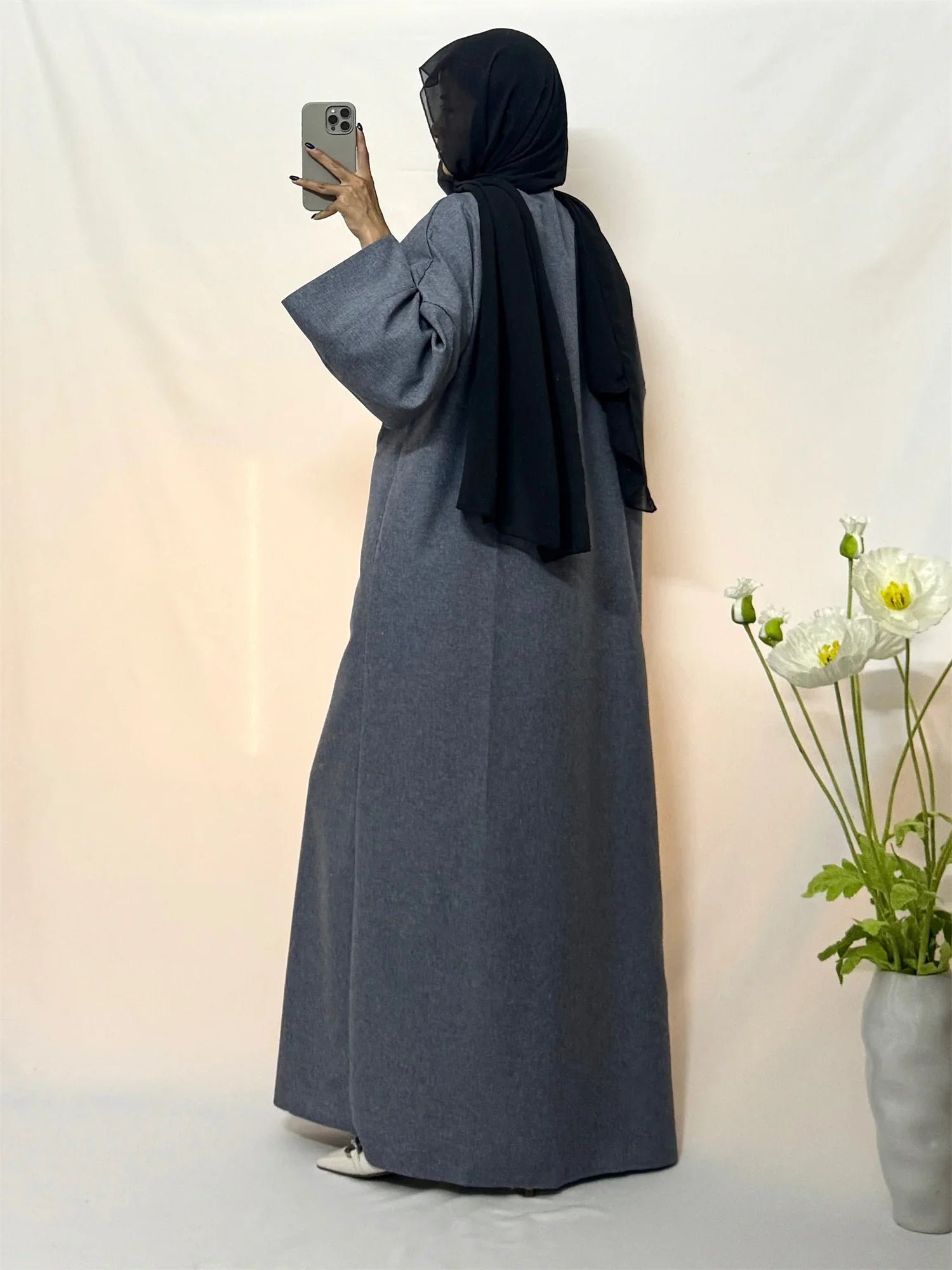 Open Front Abaya Muslim Kaftans Noor & Flame