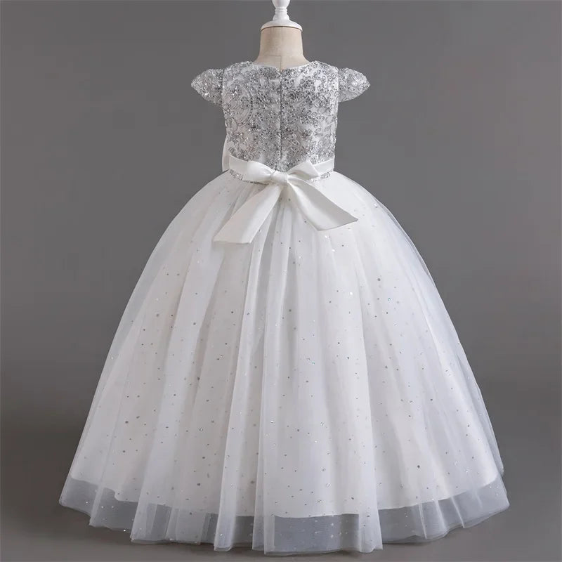 Girls' Graduation Ceremony Banquet Embroidery Sequin Dress Flower Noor & Flame